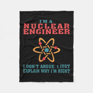 Couverture Polaire Cadeau de citation drôle d'ingénieur nucléaire pou