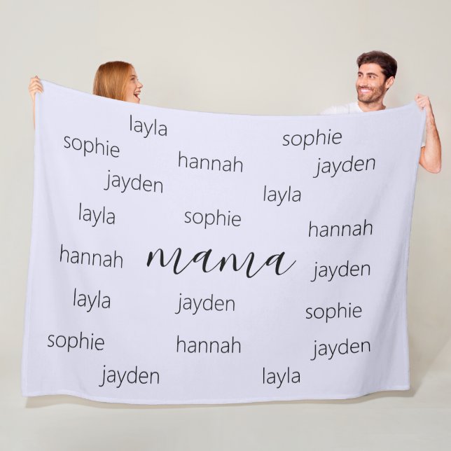 Couverture Polaire Cadeau de jour des mères personnalisées pour maman (En situation)