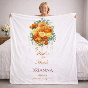 Couverture Polaire Cadeau de mariage Roses rouges chaudes de la mère