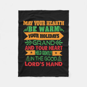 Couverture Polaire Cadeau de Noël Que Votre Coeur Soit Chaud