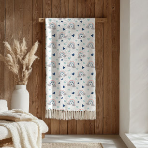 Couverture Polaire Cadeau de plaid bohème arc-en-ciel pastel pour enf