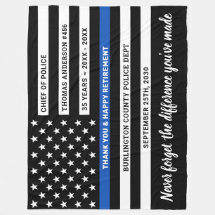 Couverture Polaire Cadeau de retraite de la police personnalisé Ligne