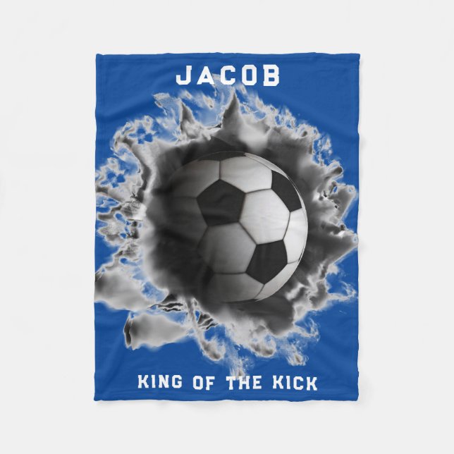 Couverture Polaire Cadeau de soccer personnalisé (Devant)