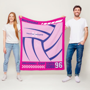 Couverture Polaire Cadeau de soirée senior pour l'équipe de volley-ba