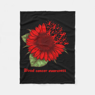 Couverture Polaire Cadeau de tournesol de sensibilisation au cancer d