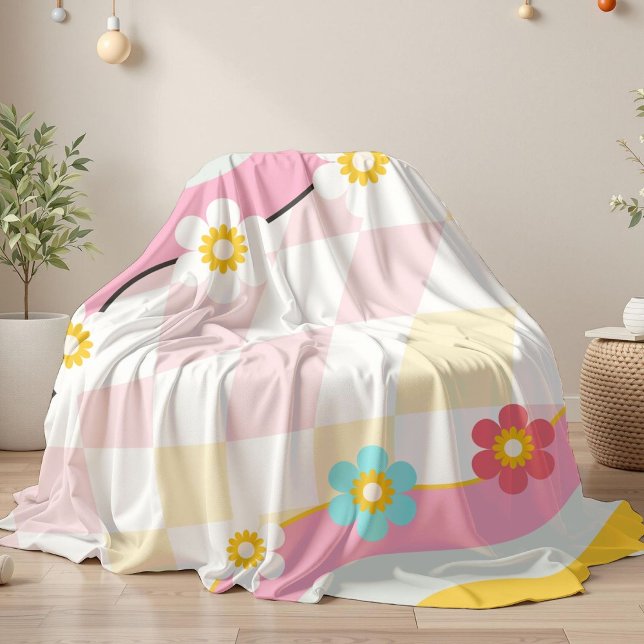 Couverture Polaire Cadeau de vacances Rétro Groovy Serviette de plage (Créateur téléchargé)