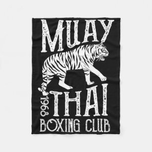 Couverture Polaire Cadeau d'entraînement au club de kickboxing Tiger