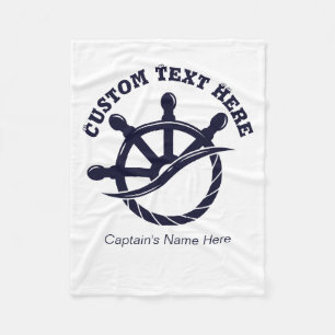 Couverture Polaire Cadeau nautique de bateau de capitaine personnalis