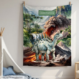 Couverture Polaire Cadeau Personnalisé Dinosaur Blanket Boys Annivers