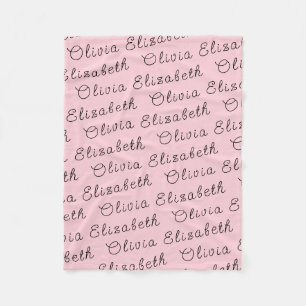 Couverture Polaire Cadeau Personnalisé Fille Bébé Rose Lumière Person