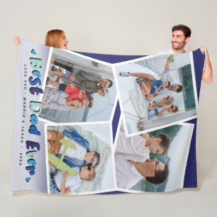 Couverture Polaire Cadeau personnalisé 'Meilleur papa de tous les tem