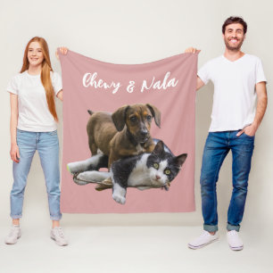 Couverture Polaire Cadeau Portrait Personnalisé - Photo Chien Personn