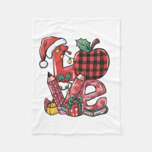 Couverture Polaire Cadeau pour Enseignant   Joyeux Noël Amour