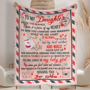 Couverture Polaire Cadeau pour fille, pour Anniversaire Toison Blanke