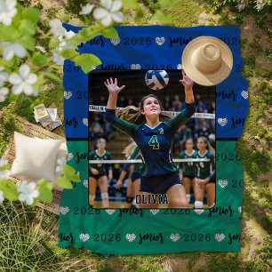Couverture Polaire Cadeau supérieur de volleyball photo personnalisé