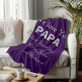 Couverture Polaire Cadeau unique pour papa Pop ou papa. Personnalisé 
