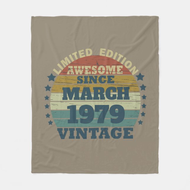 Couverture Polaire Cadeaux d'anniversaire vintages personnalisés (Devant)