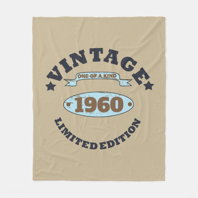 Couverture Polaire Cadeaux d'anniversaire vintages personnalisés (Devant)