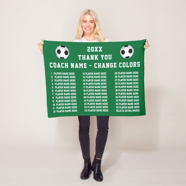 Couverture Polaire Cadeaux de super entraîneurs de soccer personnalis (En situation)