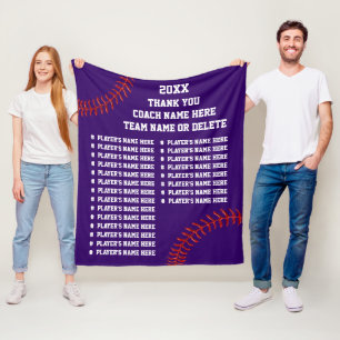 Couverture Polaire Cadeaux d'entraîneur du base-ball ou de base-ball