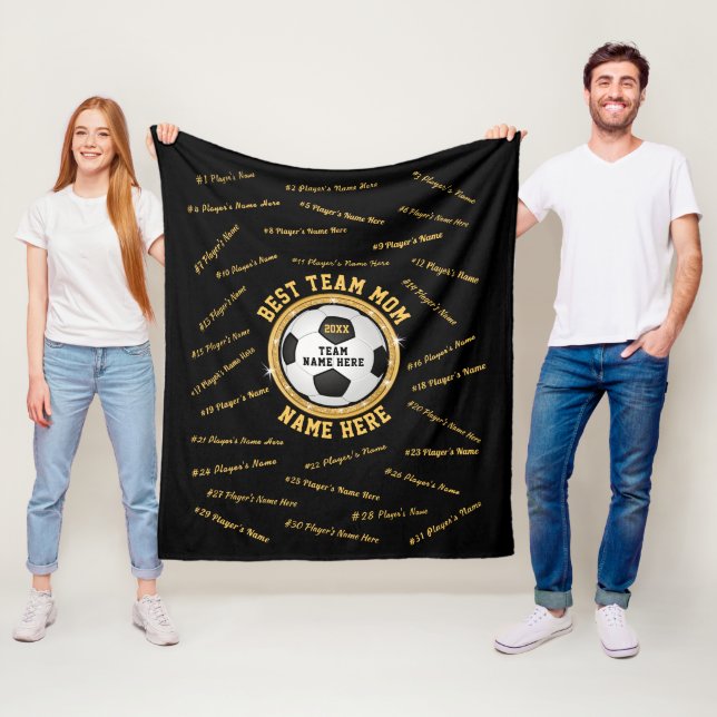 Couverture Polaire Cadeaux personnalisés de l'équipe de football, tou (En situation)