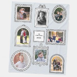 Couverture Polaire Cadre de photo gribouillée moderne et amusant sur