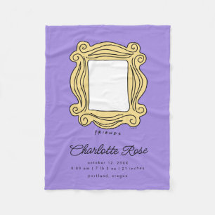 Couverture Polaire Cadre photo FRIENDS™ Statistiques de naissance d