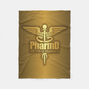 Couverture Polaire Caducée d'or (PharmD)