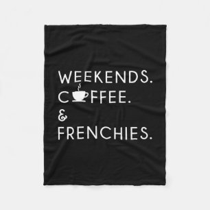 Couverture Polaire Café Et Français - Frenchie Bulldog