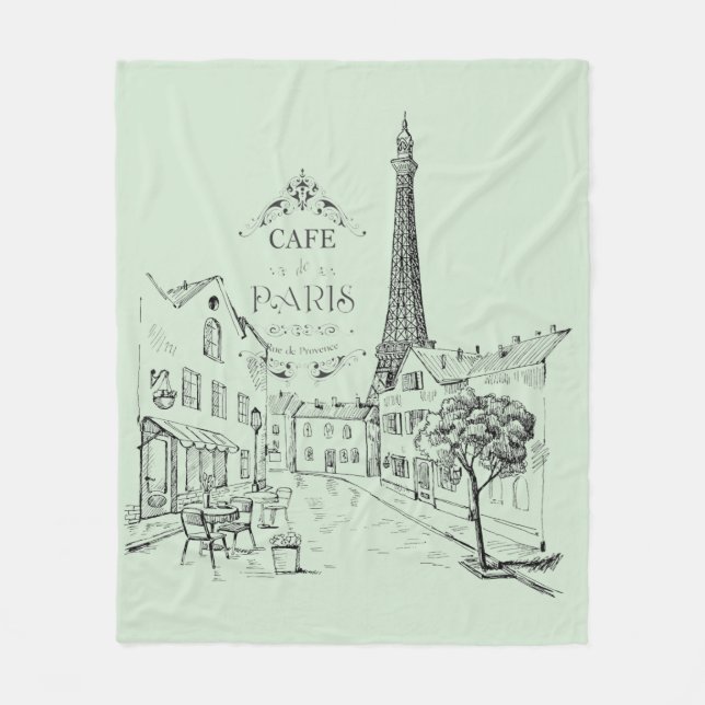 Couverture Polaire Café Paris Fleece Blanket (Devant)