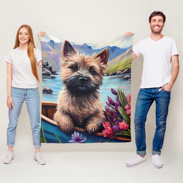 Couverture Polaire Cairn Terrier sur une pagaie : Une aventure Pittor (En situation)