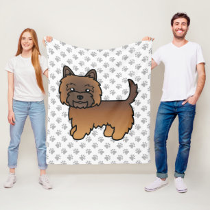 Couverture Polaire Cairn Terrier tacheté rouge Chien de dessin animé