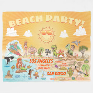 Couverture Polaire California Beach Party Fleece Blanket