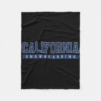 Couverture Polaire California Snowboard Blue Vintage