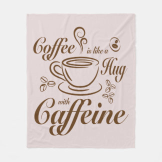 Couverture Polaire Câlins de caféine pour les amoureux du café calmes
