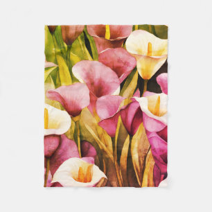 Couverture Polaire Calla Lilly délavé