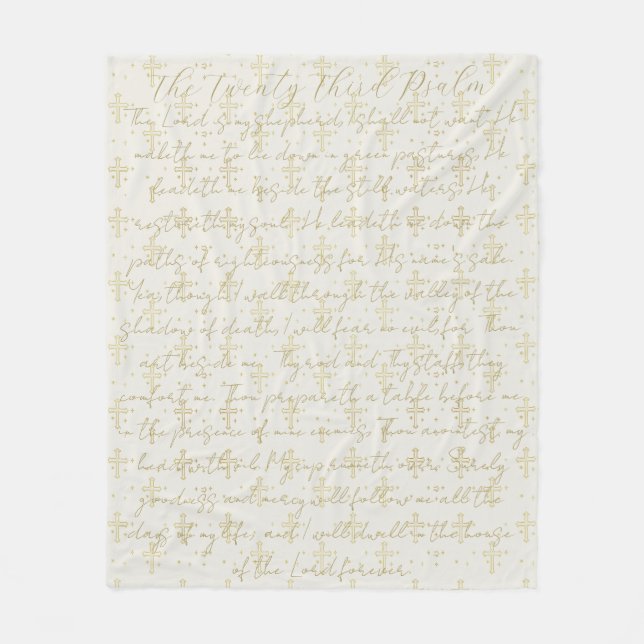 Couverture Polaire Calligraphie du vingt-troisième psaume (Devant)