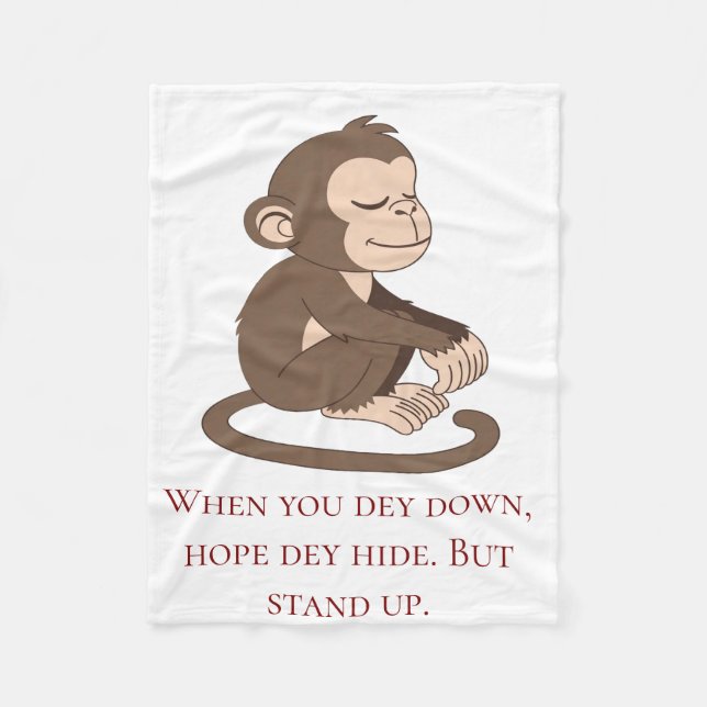 Couverture Polaire Calm Mind Monkey Fleece Blanket (Devant)