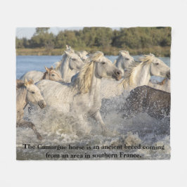 Couverture Polaire Camargue Horse Ancienne race De France Équestre