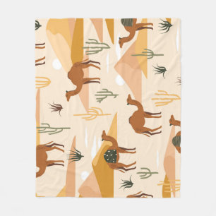 Couverture Polaire Camels Dunes Cactus : Désert sans mer