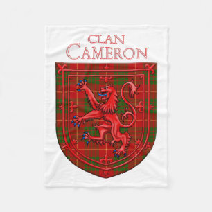 Couverture Polaire Cameron Tartan Scottish Plaid Lion Rampant