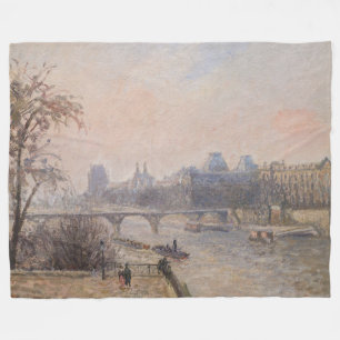 Couverture Polaire Camille Pissarro - La Seine et le Louvre