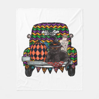 Couverture Polaire Camion d'Halloween
