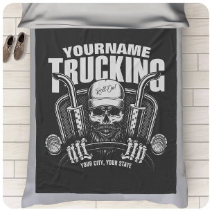 Couverture Polaire Camionnage personnalisé Camionneur de crâne Camion