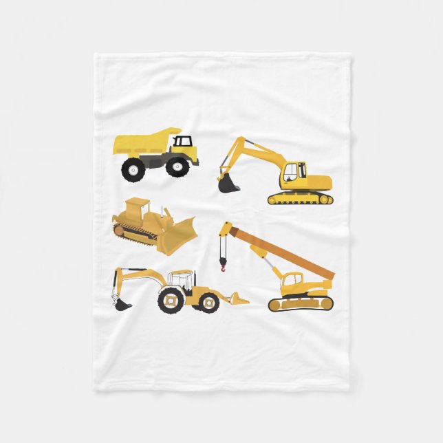 Couverture Polaire Camions de construction (Devant)