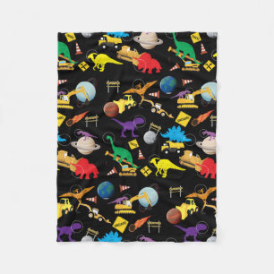 Couverture Polaire Camions de construction Astronaut Dinosaures dans