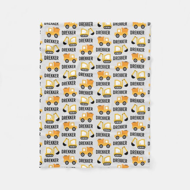 Couverture Polaire Camions de construction Digger & Camion Camion Béb (Devant)