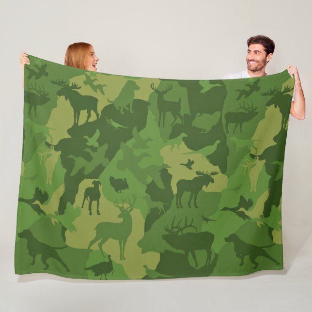 Couverture Polaire Cammo 2/camoflauge/cerf/wapiti/orignal/chien de ch (En situation)