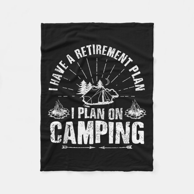 Couverture Polaire Camng Retirement Gift Funny Quote Outdoor Retired  (Devant)