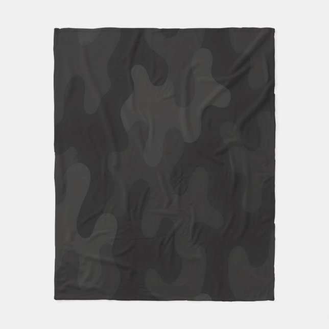 Couverture Polaire Camo élégant Noir foncé profond Tons Charbon Moder (Devant)